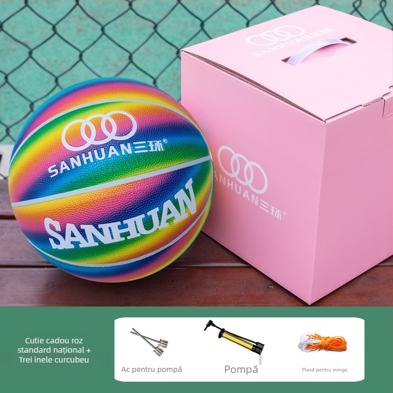 Set cadou baschet în cutie albastră, mărimi 4, 5, 6 și 7