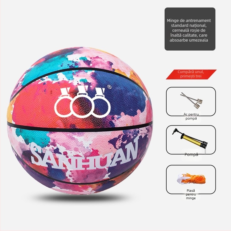 Set cadou baschet în cutie albastră, mărimi 4, 5, 6 și 7