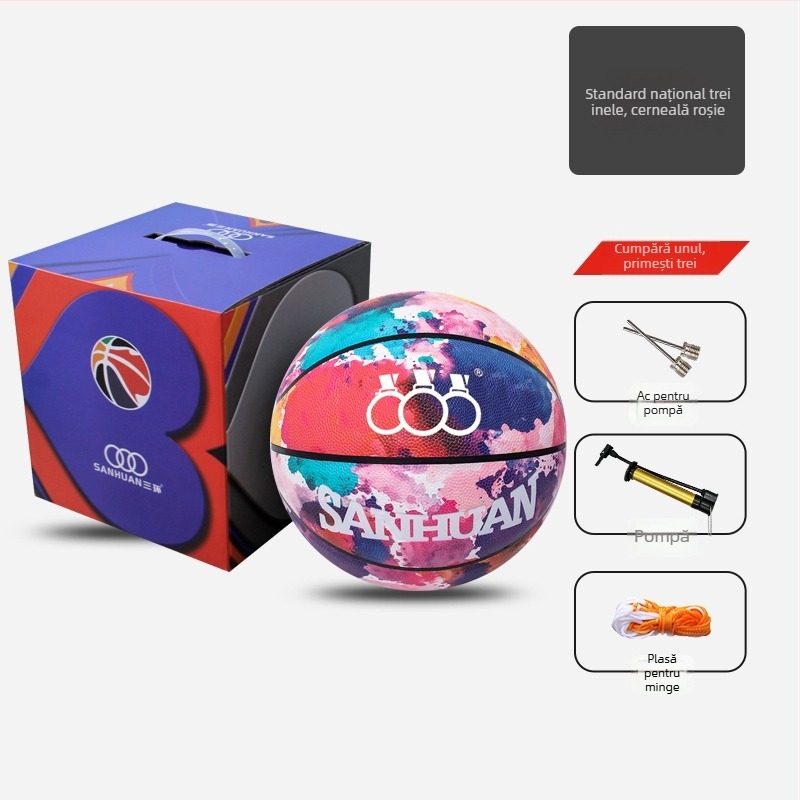 Set cadou baschet în cutie albastră, mărimi 4, 5, 6 și 7