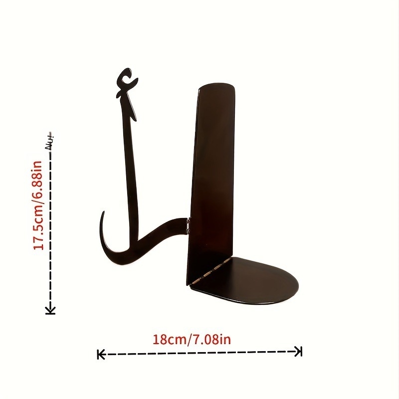 Suport pentru cărți pliabil din metal, cu caligrafie arabă, ornament decorativ pentru birou