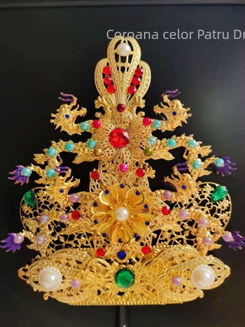 Coroană de Phoenix – diademă imperială pentru statuile religioase, cu trei coroane de fenix