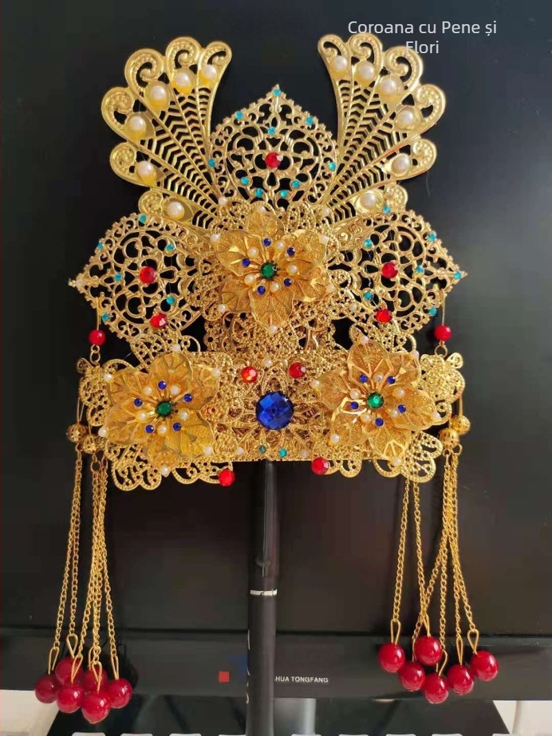 Coroană de Phoenix – diademă imperială pentru statuile religioase, cu trei coroane de fenix