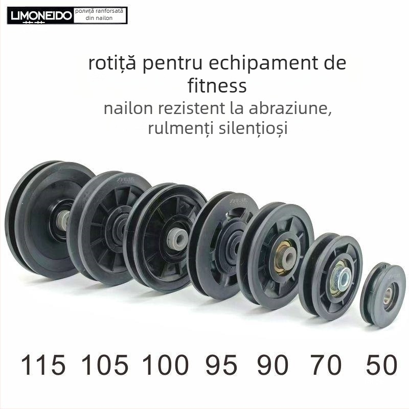Polie din nylon pentru echipament de fitness, diametru exterior 50/70/90/95/100/105/115 mm
