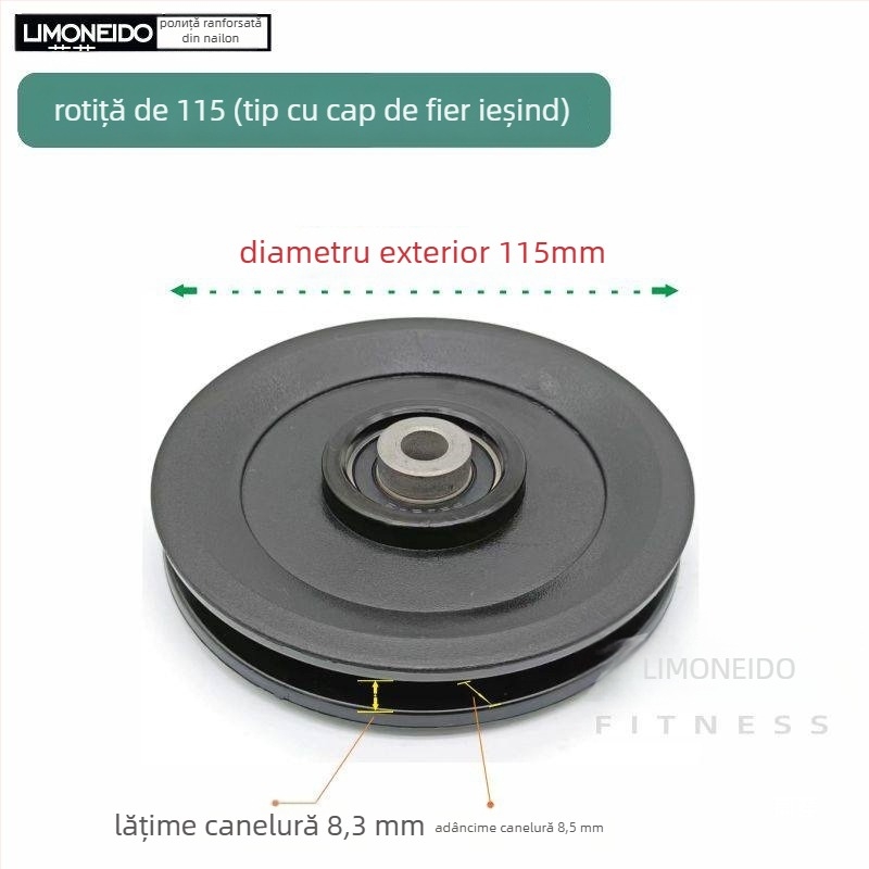 Polie din nylon pentru echipament de fitness, diametru exterior 50/70/90/95/100/105/115 mm