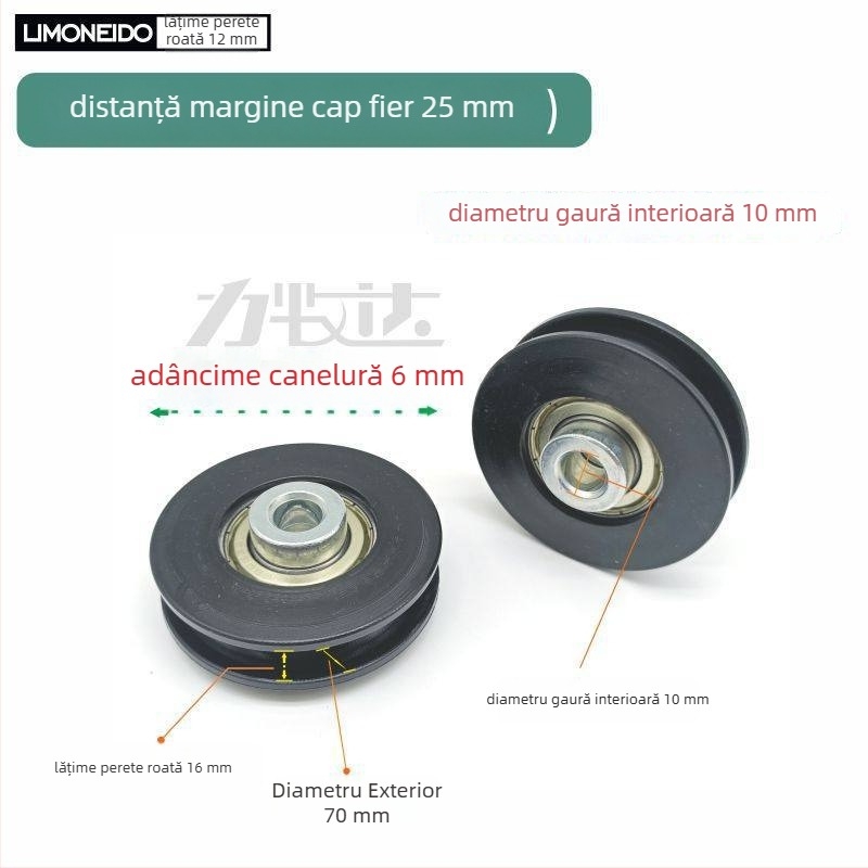 Polie din nylon pentru echipament de fitness, diametru exterior 50/70/90/95/100/105/115 mm