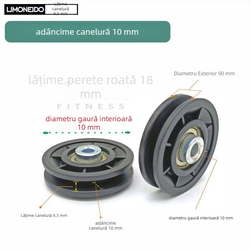 Polie din nylon pentru echipament de fitness, diametru exterior 50/70/90/95/100/105/115 mm