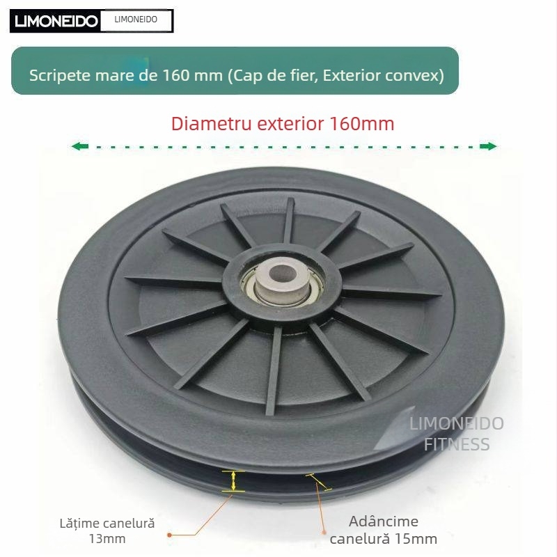 Polie din nylon pentru echipament de fitness, diametru exterior 50/70/90/95/100/105/115 mm