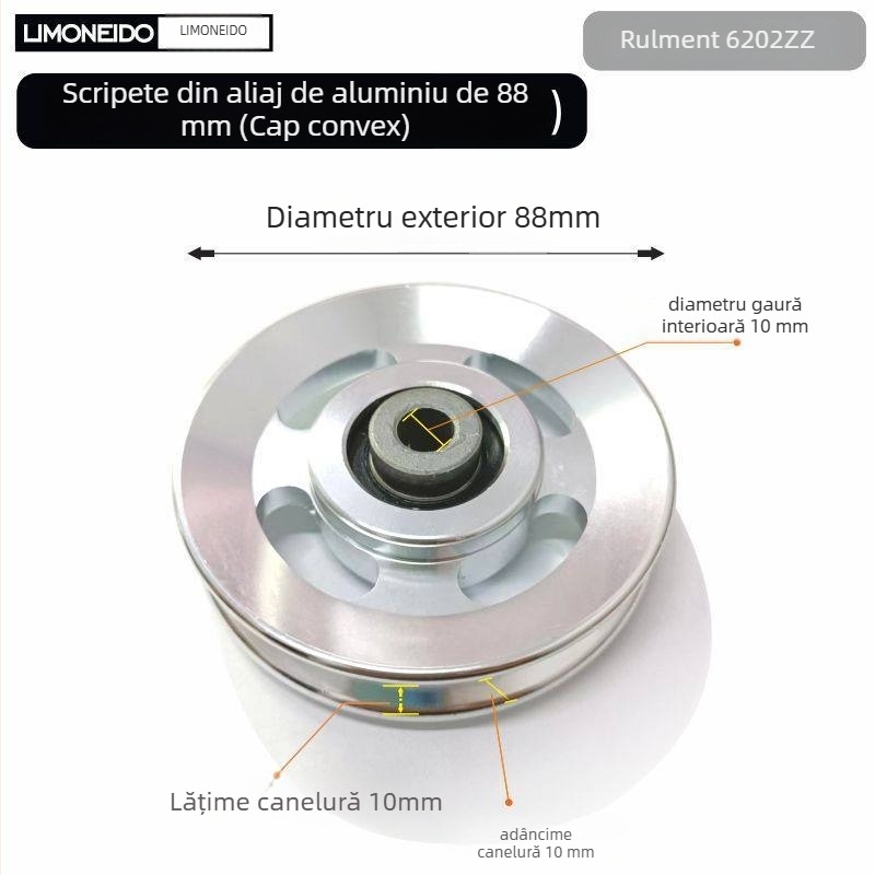 Polie din nylon pentru echipament de fitness, diametru exterior 50/70/90/95/100/105/115 mm