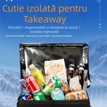 Cutie termoizolantă pentru livrare, mare capacitate, impermeabilă, cu bandă magnetică, rezistentă la zgârieturi și la ulei