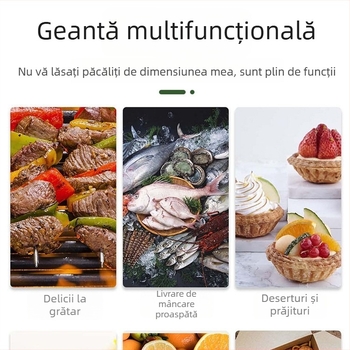 Cutie termoizolantă pentru livrare, mare capacitate, impermeabilă, cu bandă magnetică, rezistentă la zgârieturi și la ulei