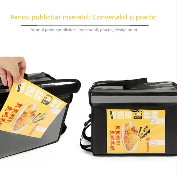 Cutie termoizolantă pentru livrare, mare capacitate, impermeabilă, cu bandă magnetică, rezistentă la zgârieturi și la ulei