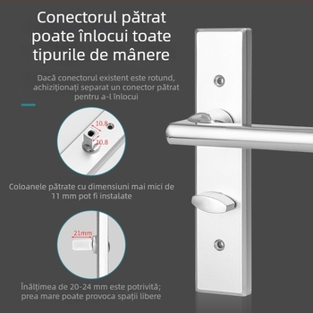 Mâner de ușă din oțel inoxidabil pentru uși interioare – universal pentru baie și dormitor