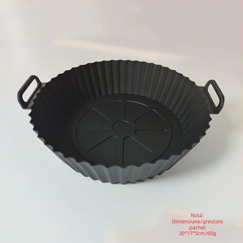 Covor din silicon pliabil pentru friteuză cu aer și tavă de copt, grosime îmbunătățită, accesoriu de bucătărie