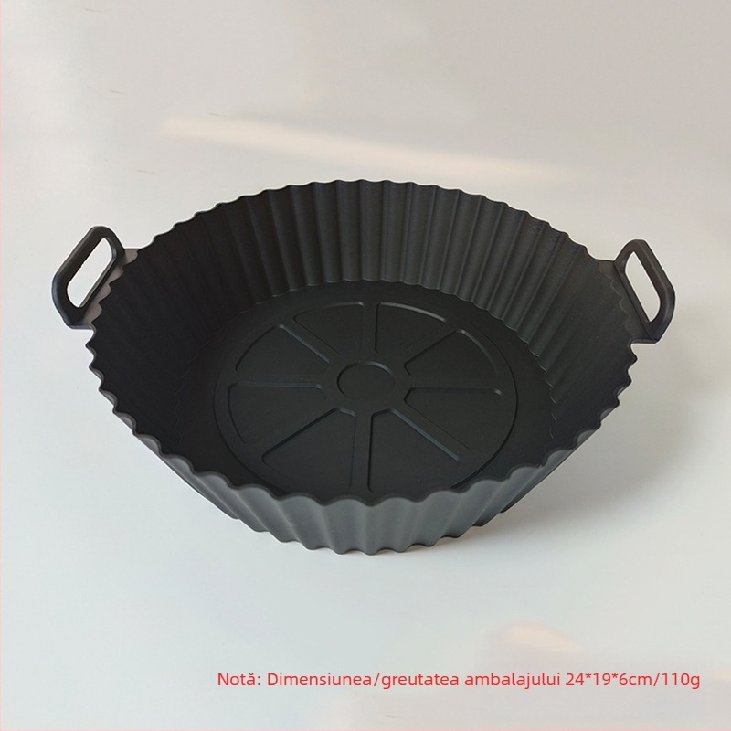 Covor din silicon pliabil pentru friteuză cu aer și tavă de copt, grosime îmbunătățită, accesoriu de bucătărie
