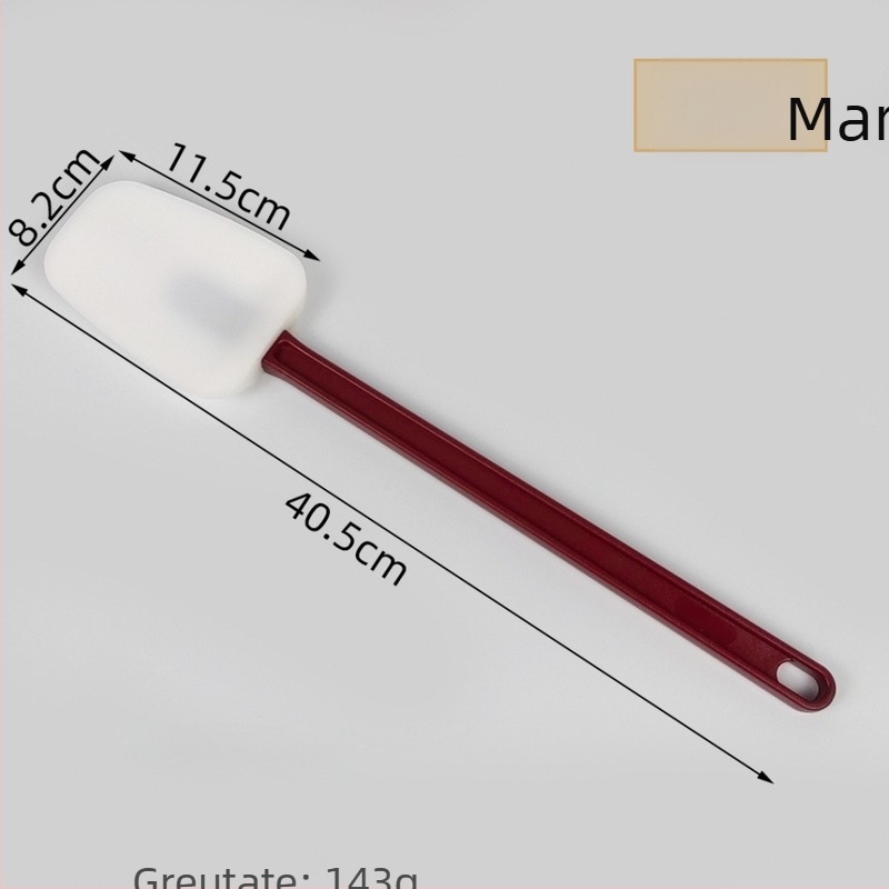 Spatula din silicon cu mâner integrat din PP, rezistentă la temperaturi, semi-transparentă, pentru cremă, înghețată și coacerea prăjiturilor.