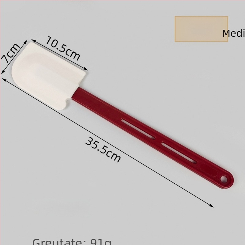 Spatula din silicon cu mâner integrat din PP, rezistentă la temperaturi, semi-transparentă, pentru cremă, înghețată și coacerea prăjiturilor.