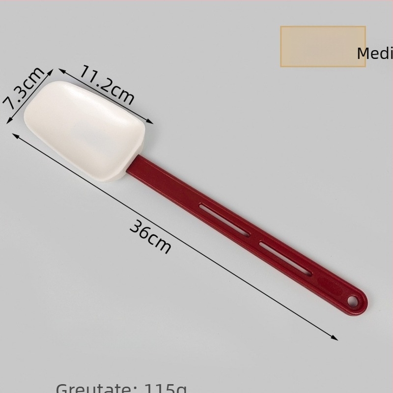 Spatula din silicon cu mâner integrat din PP, rezistentă la temperaturi, semi-transparentă, pentru cremă, înghețată și coacerea prăjiturilor.