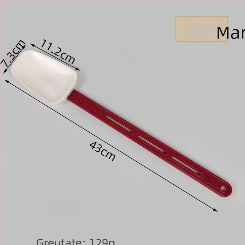 Spatula din silicon cu mâner integrat din PP, rezistentă la temperaturi, semi-transparentă, pentru cremă, înghețată și coacerea prăjiturilor.