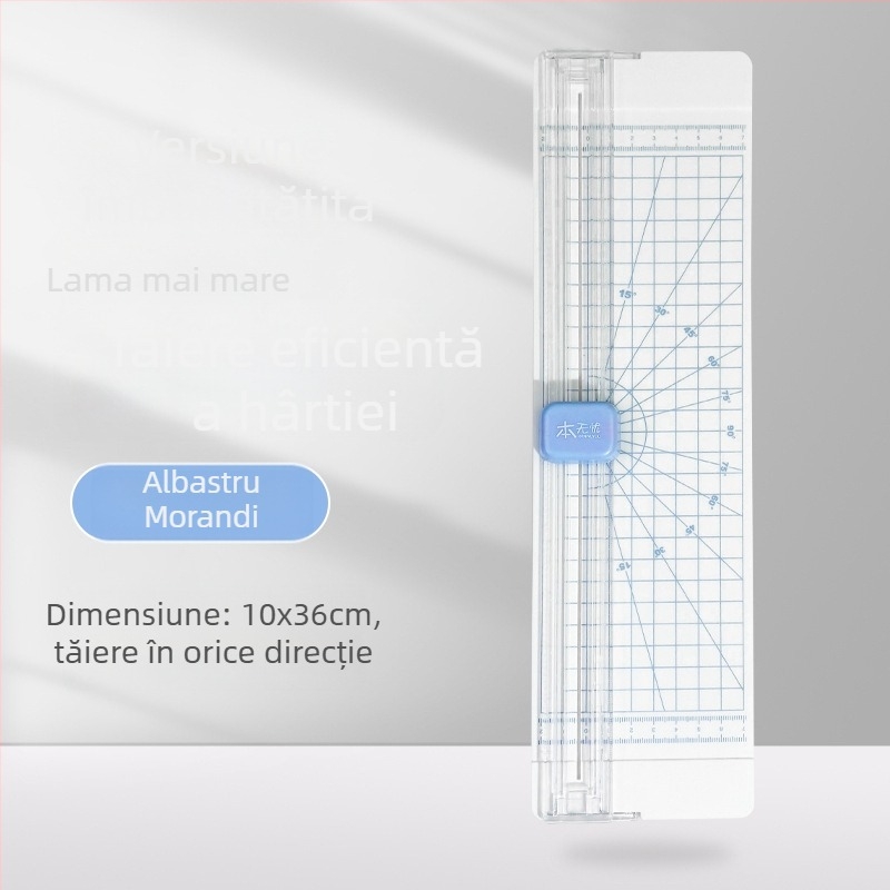 Tăietor de hârtie A4, portabil, cu tăiere dublă direcție, pentru fotografii și hârtie, lamă glisantă pentru colțuri
