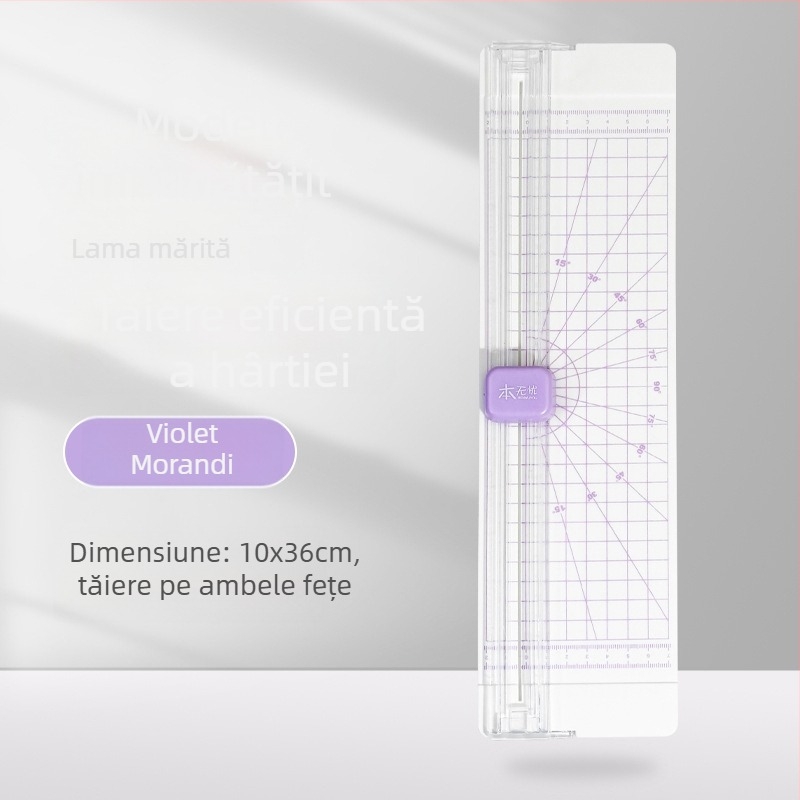Tăietor de hârtie A4, portabil, cu tăiere dublă direcție, pentru fotografii și hârtie, lamă glisantă pentru colțuri
