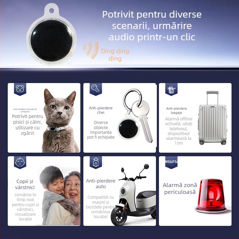 Dispozitiv de urmărire GPS magnetic pentru vehicule – localizator compact montat pe vehicul, anti-furt pentru autovehicule și motociclete electrice
