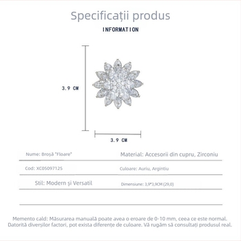 Broșă luxoasă cu lotus de zăpadă, design de nișă, corsage floral personalizat pentru sacou