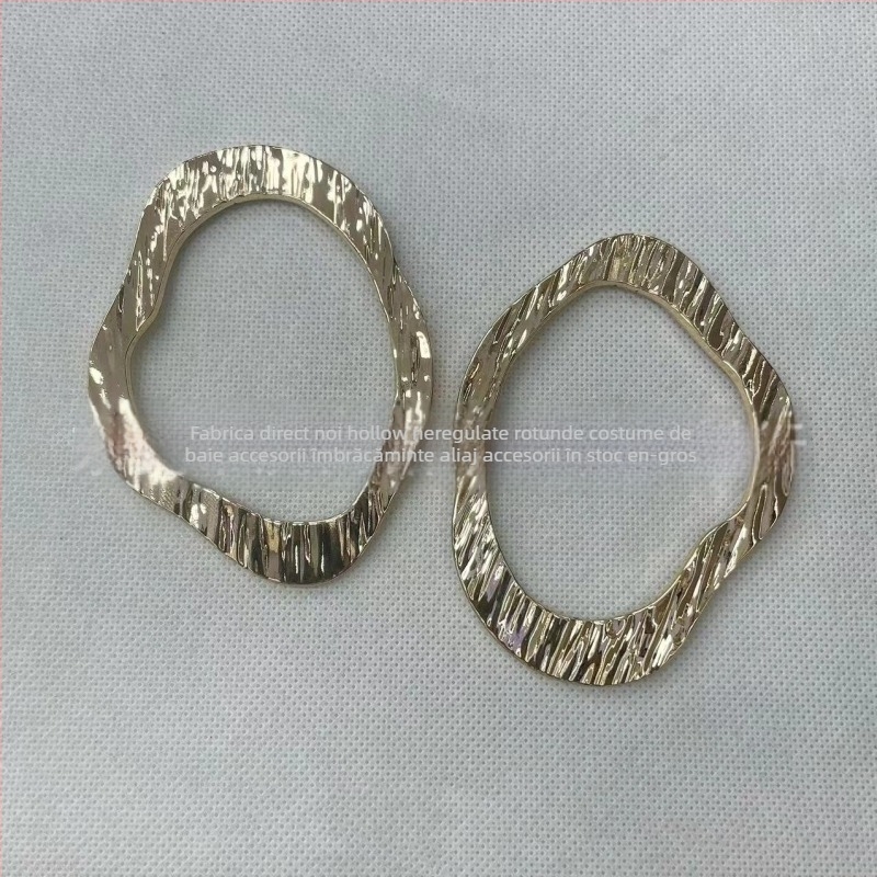 Accesorii decorative din aliaj pentru costum de baie, formă circulară neregulată