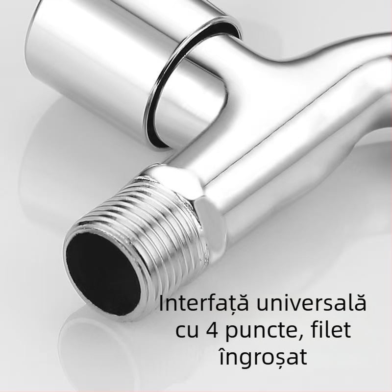 Robinet pentru mașina de spălat, uz casnic, lung și gros, deschidere rapidă, cu o singură intrare și două ieșiri