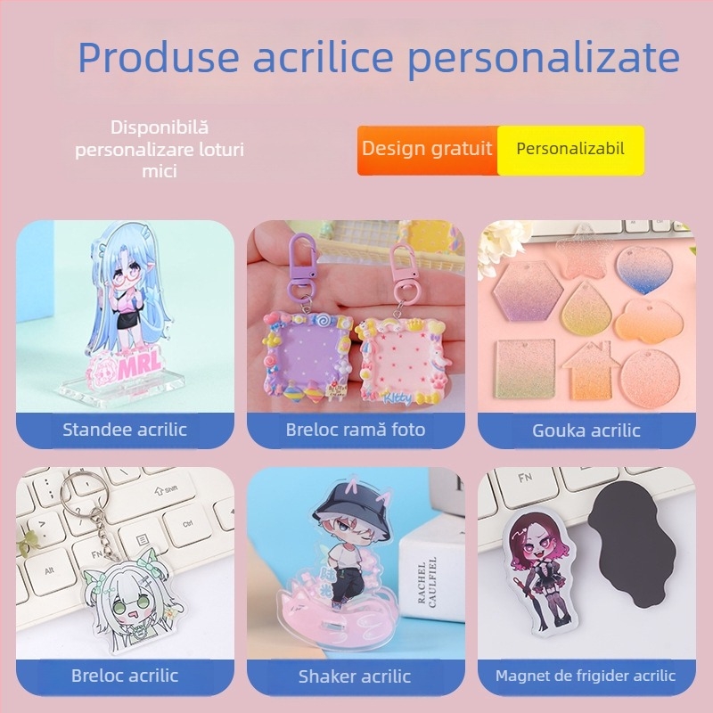 Bilete acrilice cu nisip curgător, personaje de desene animate personalizate, carduri gravate cu laser, poștale cu stele, decorațiuni și semne de carte