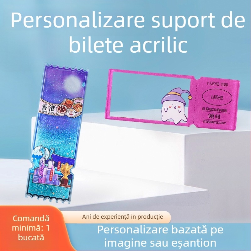 Bilete acrilice cu nisip curgător, personaje de desene animate personalizate, carduri gravate cu laser, poștale cu stele, decorațiuni și semne de carte