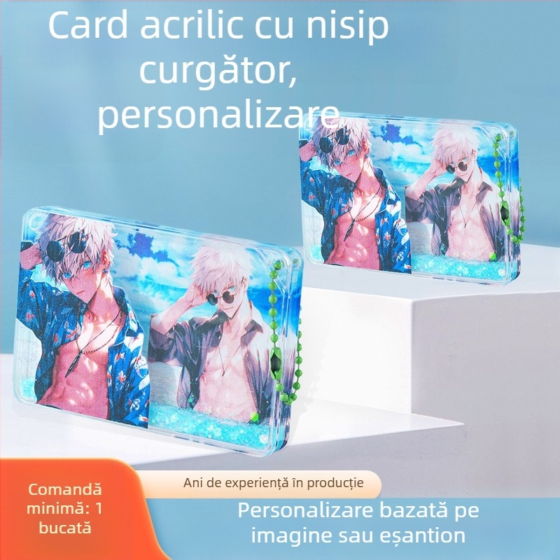 Bilete acrilice cu nisip curgător, personaje de desene animate personalizate, carduri gravate cu laser, poștale cu stele, decorațiuni și semne de carte