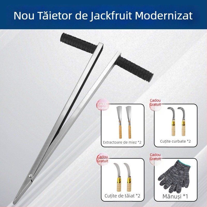 Instrument mare de coring pentru jackfruit, lamă din oțel inoxidabilă pentru extragerea și divizarea miezului