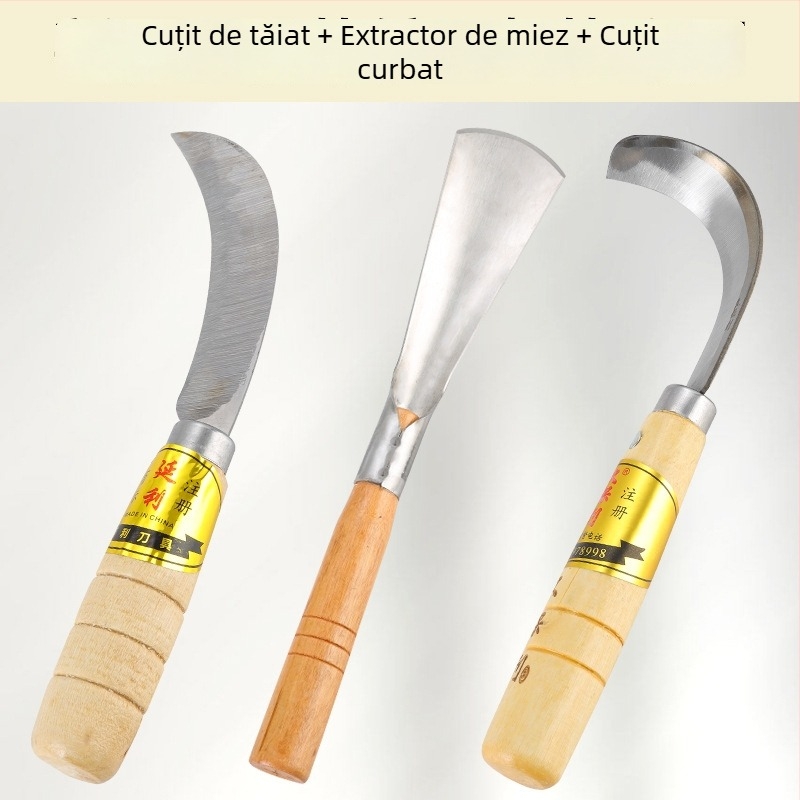 Instrument mare de coring pentru jackfruit, lamă din oțel inoxidabilă pentru extragerea și divizarea miezului