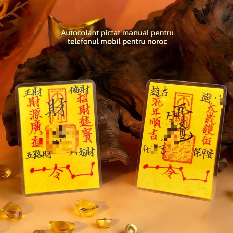 Talisman de avere, pictat manual, Longhu Mountain, pentru sticker de telefon
