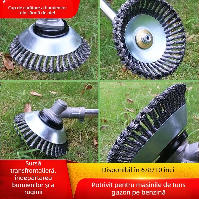 Disc universal cu fir de oțel pentru trimmer de gazon și cositoare pe benzină