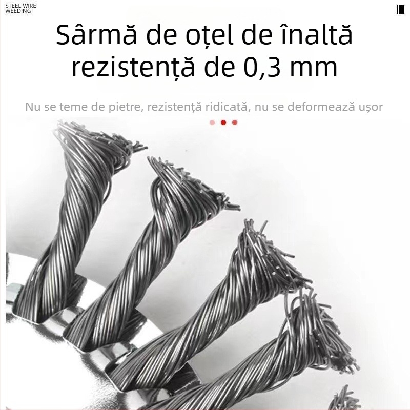 Disc universal cu fir de oțel pentru trimmer de gazon și cositoare pe benzină