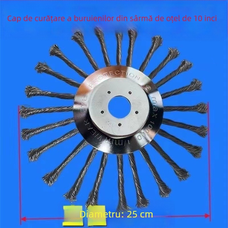 Disc universal cu fir de oțel pentru trimmer de gazon și cositoare pe benzină