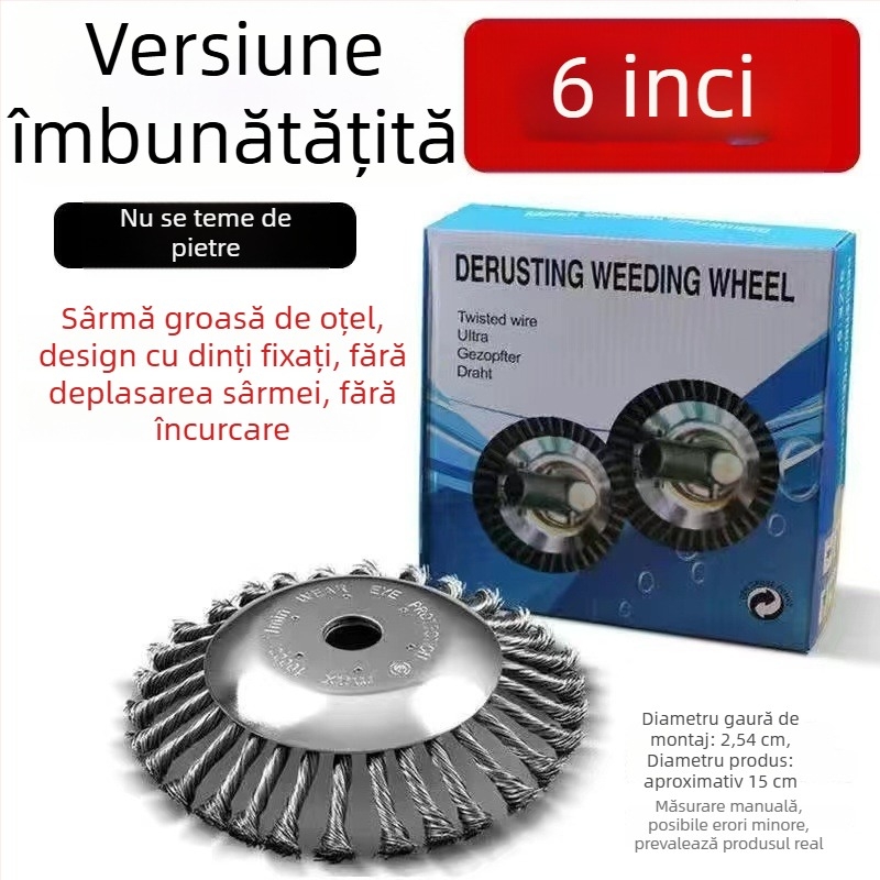 Disc universal cu fir de oțel pentru trimmer de gazon și cositoare pe benzină