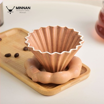 Filtru ceramic V60 pentru cafea, dimensiune mică, stil origami, pregătire manuală