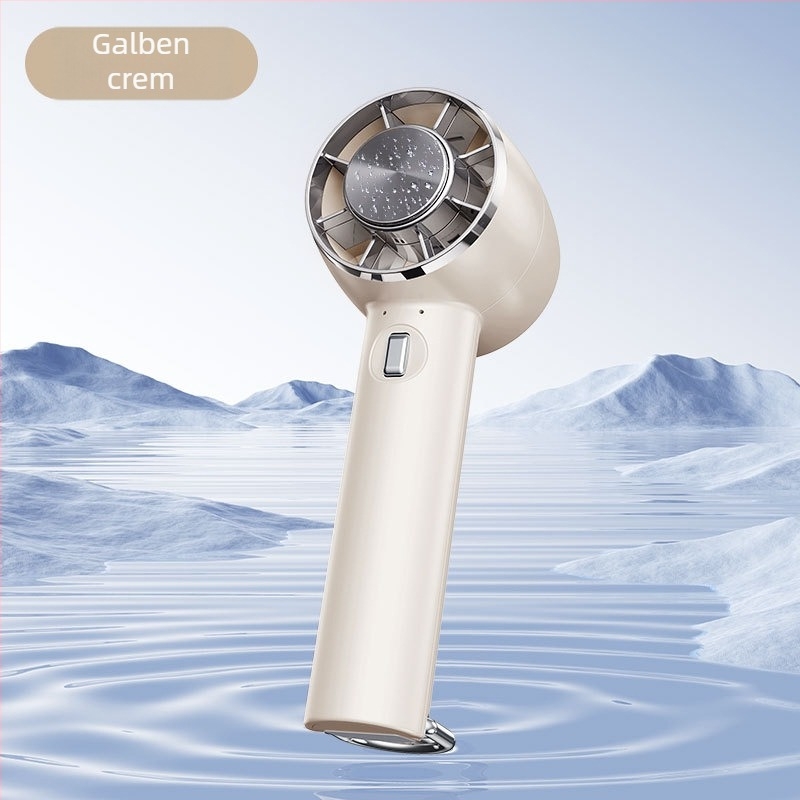 Xin Yi Duo Ventilator manual cu răcire prin semiconductori, USB reîncărcabil, portabil pentru exterior, 5 palete, 4 trepte de viteză, baterie încorporată 1200–2000 mAh