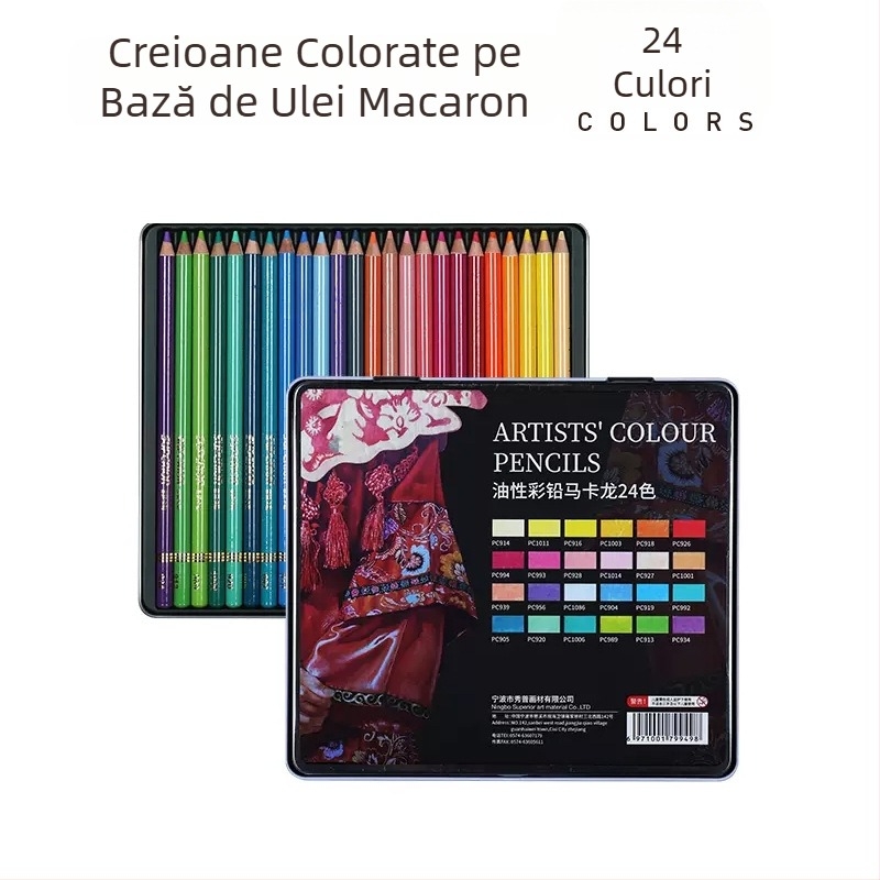 Creioane colorate pe bază de ulei Xiupu Fulai pentru studenți la artă, set de 48 sau 120 culori