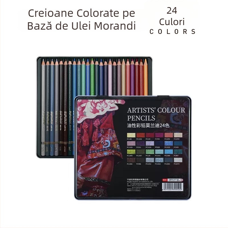 Creioane colorate pe bază de ulei Xiupu Fulai pentru studenți la artă, set de 48 sau 120 culori