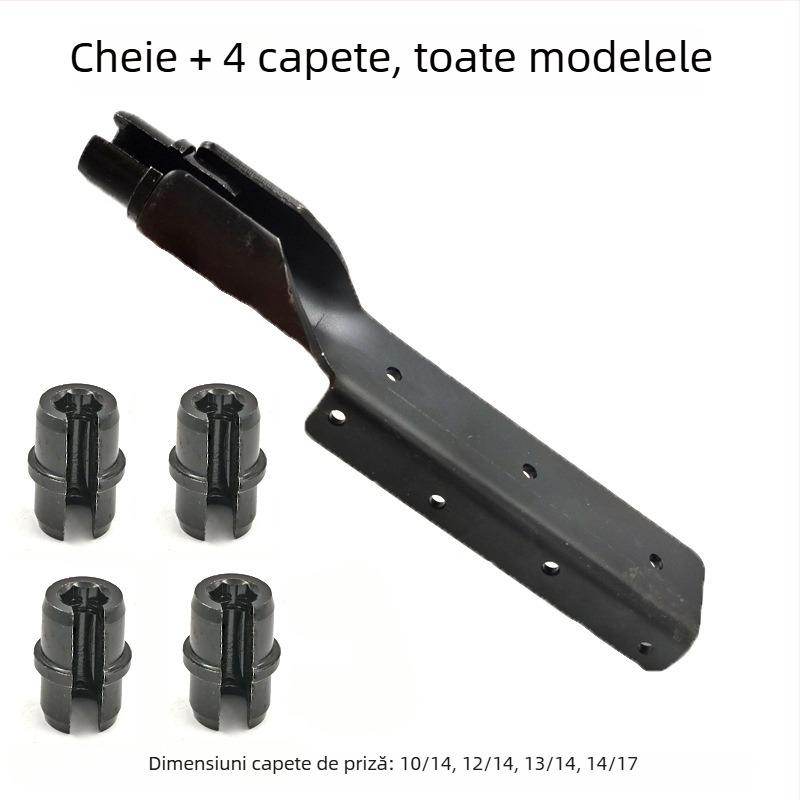 Set de unelte cu capete integrate pentru montare rapidă pe tijele de tavan