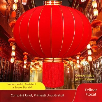 Set de două felinare roșii pentru poartă și balcon, exterior, Anul Nou Chinezesc 2025
