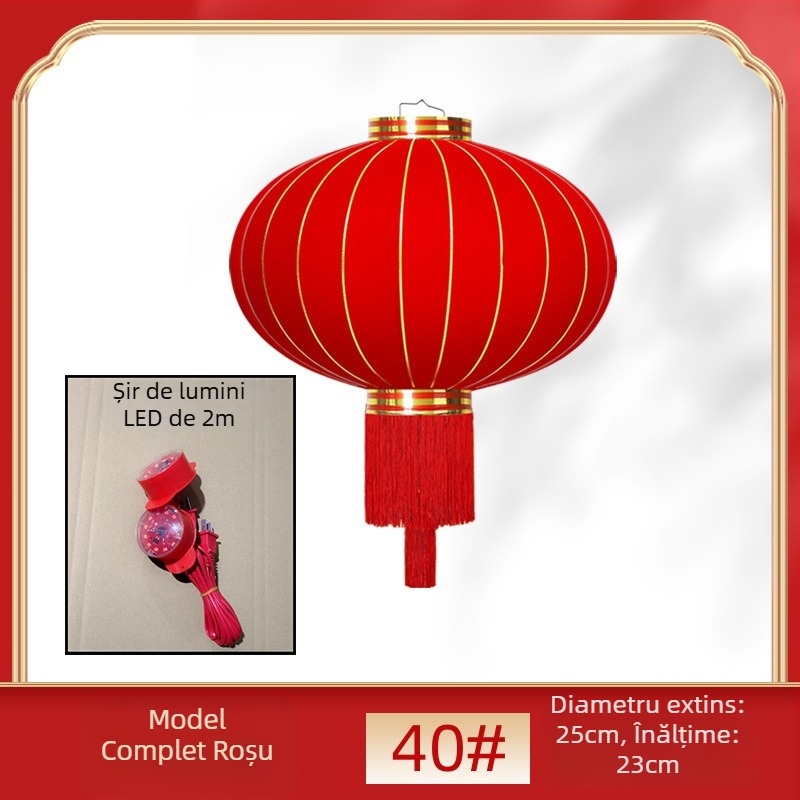 Set de două felinare roșii pentru poartă și balcon, exterior, Anul Nou Chinezesc 2025
