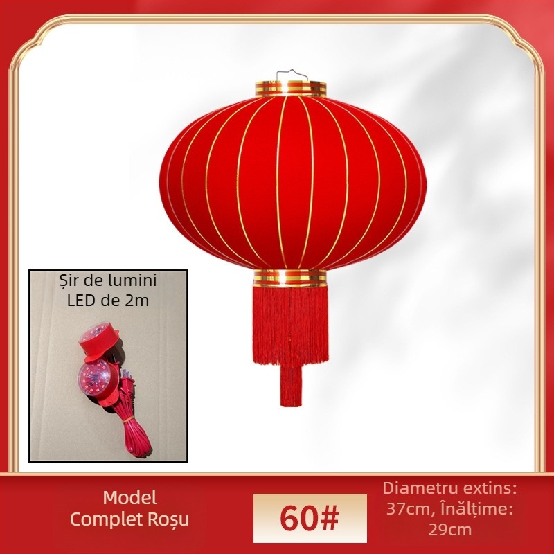 Set de două felinare roșii pentru poartă și balcon, exterior, Anul Nou Chinezesc 2025
