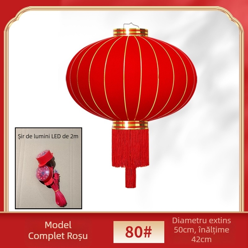 Set de două felinare roșii pentru poartă și balcon, exterior, Anul Nou Chinezesc 2025