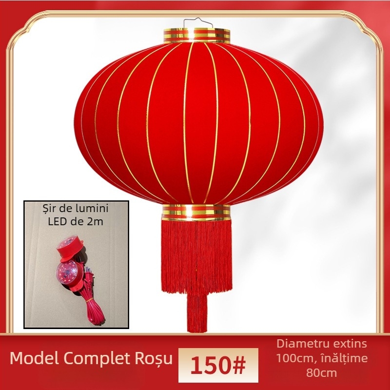 Set de două felinare roșii pentru poartă și balcon, exterior, Anul Nou Chinezesc 2025