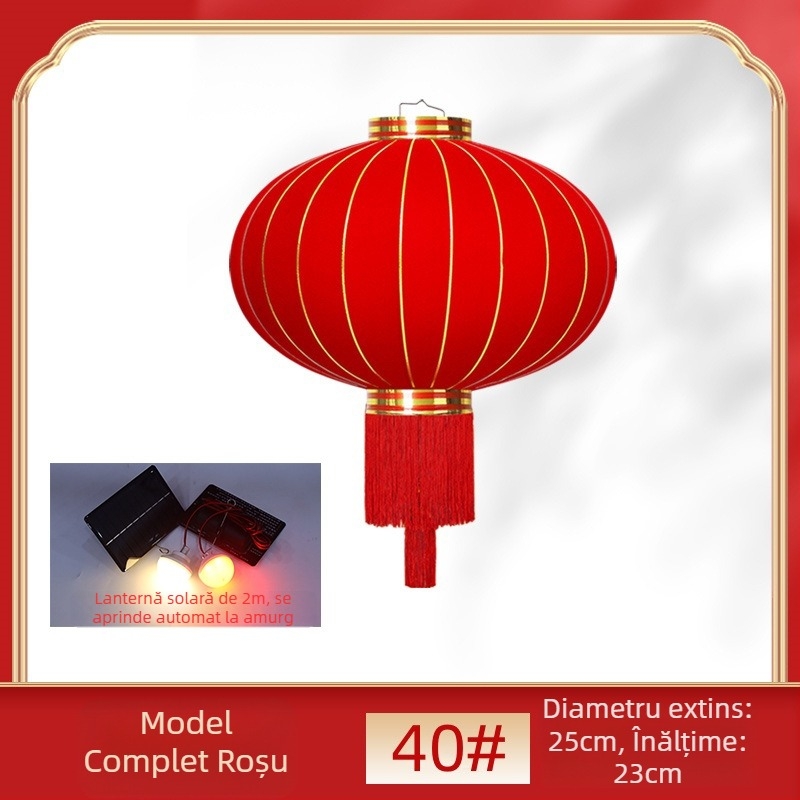 Set de două felinare roșii pentru poartă și balcon, exterior, Anul Nou Chinezesc 2025