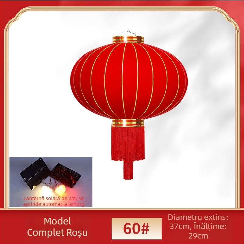 Set de două felinare roșii pentru poartă și balcon, exterior, Anul Nou Chinezesc 2025